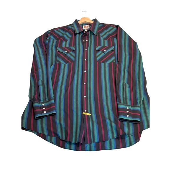 Ely Cattleman Other - Vintage Ely Cattleman Pearl Snap Button Front Long Sleeve Western Shirt 2XL Tall
